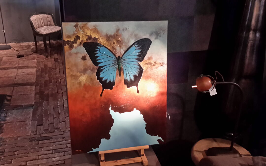Schilderij Papilio Ulysses